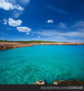 Menorca Cala des Talaier beach in Ciutadella at Balearic islands