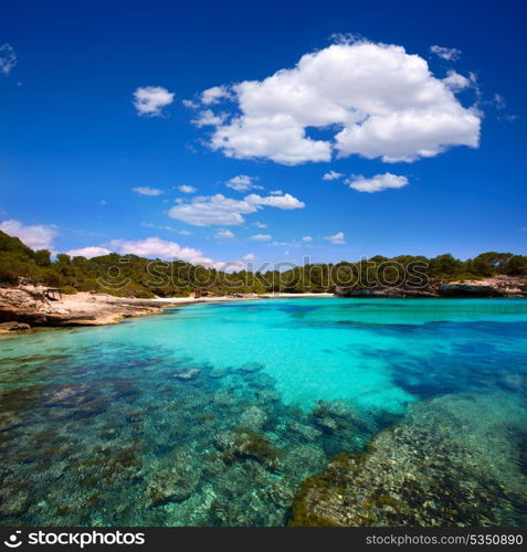 Menorca Cala en Turqueta Ciutadella turquoise Mediterranean at Balearic islands