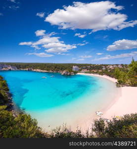 Menorca Cala Galdana Beach in Ciutadella at Balearic islands