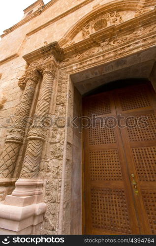 Menorca El Roser church in Ciutadella downtown at Balearic islands