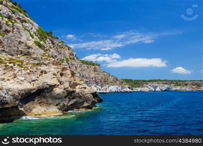 Menorca island south coast scenery, Spain.