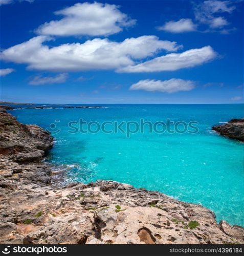 Menorca Platja es Calo Blanc in Sant Lluis at Balearic islands of Spain