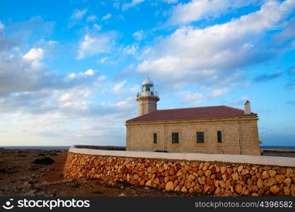 Menorca Punta Nati Faro lighthouse in Ciutadella Balearic Islands of Spain