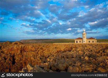 Menorca Punta Nati Faro lighthouse in Ciutadella Balearic Islands of Spain