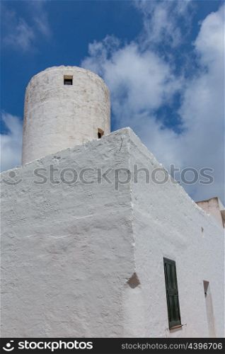 Menorca Sant Lluis San Luis old windmill in Balearic islands