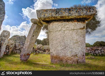 menorca Taules of Talati de Dalt prehistoric tables in Balearic islands