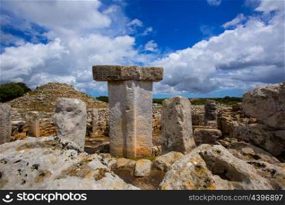 Menorca Taules Torralba de en Salort Salord prehistoric sanctuary in Balearic islands