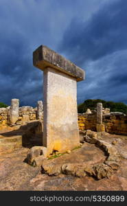 Menorca Taules Torralba de en Salort Salord prehistoric sanctuary in Balearic islands