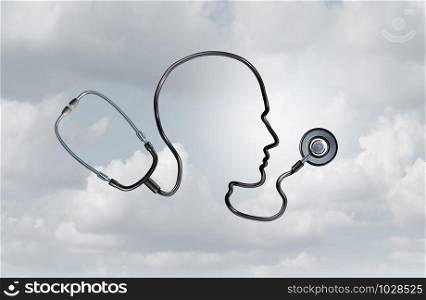 Mental health awareness month healthcare or health care concept as a 3D illustration.