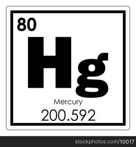 Mercury chemical element periodic table science symbol