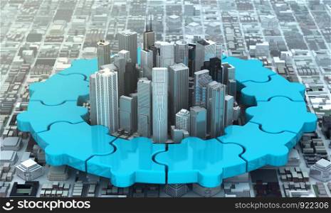 merger and acquisition business concept, join together company , 3d render