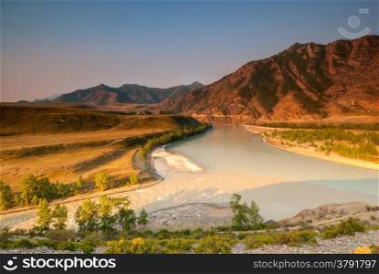 merger of the two great rivers of Altai - Chuya and Katun