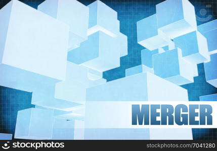 Merger on Futuristic Abstract for Presentation Slide. Merger on Futuristic Abstract