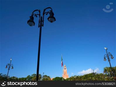 Merida city park of Yucatan in Mexico