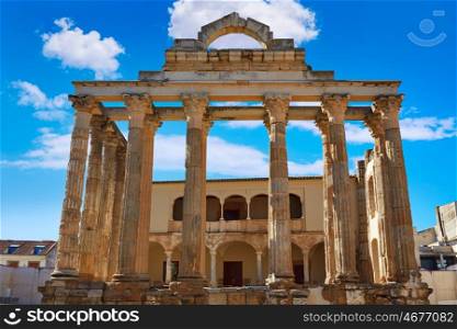 Merida Diana Temple in Badajoz Extremadura of Spain