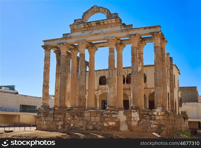 Merida Diana Temple in Badajoz Extremadura of Spain