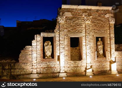 Merida in Badajoz Roman ruins at Spain Extremadura by Via de la Plata way