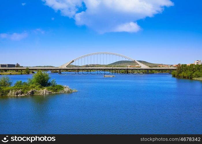 Merida in Spain Lusitania bridge over Guadiana river in Extremadura