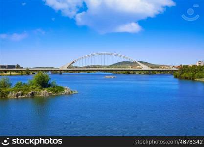 Merida in Spain Lusitania bridge over Guadiana river in Extremadura