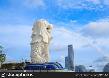 Merlion park in Singapore city