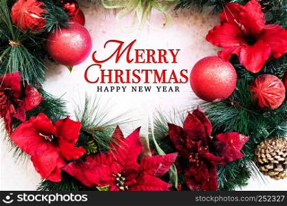 Merry Christmas and Happy New Year concept