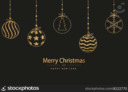 Merry Christmas and Happy New Year greeting card. Merry Christmas and Happy New Year greeting card.