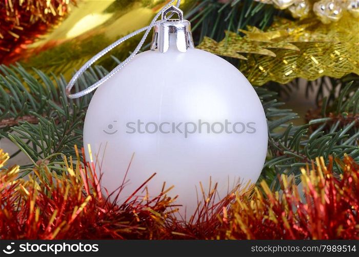 Merry Christmas and Happy New Year. New year decoration. New year balls