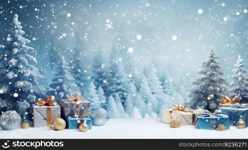 Merry Christmas Background. Illustration Generative AI 