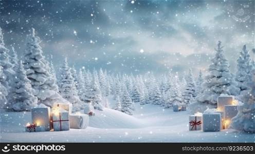 Merry Christmas Background. Illustration Generative AI
