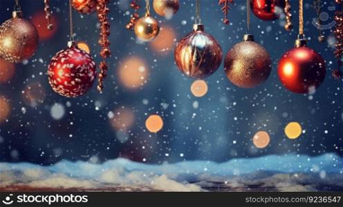 Merry Christmas background. Illustration Generative AI 