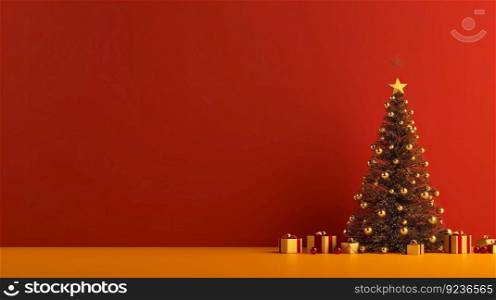 Merry Christmas background. Illustration Generative AI
