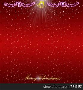 Merry Christmas card on light background