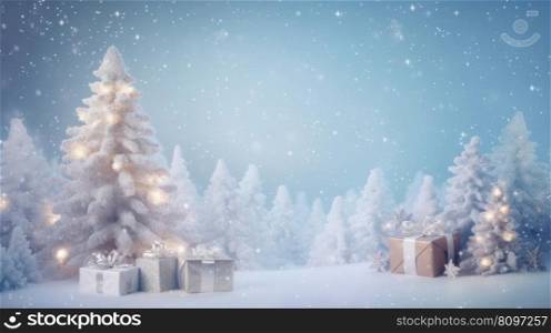 Merry Christmas Holiday Background. Illustration Generative AI
