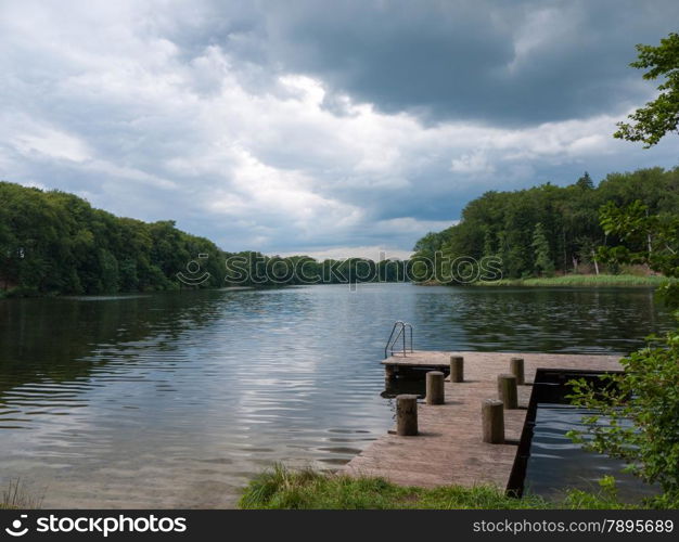 Meseberg, Oberhavel, state Brandenburg, Germany - Lake Huwenow