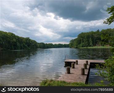 Meseberg, Oberhavel, state Brandenburg, Germany - Lake Huwenow