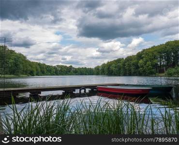 Meseberg, Oberhavel, state Brandenburg, Germany - Lake Huwenow