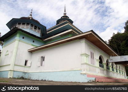 Mesjid Ummiloura on the lke Maninjau in Indonesia