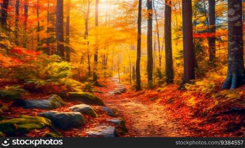 Mesmerizing Autumnal Landscape. AI Generated