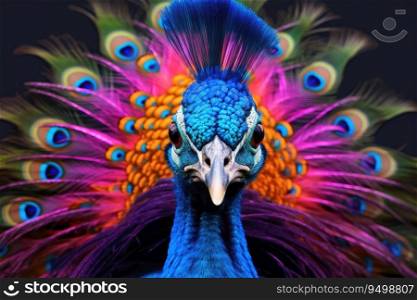 Mesmerizing bird portrait photography created with generative AI technology