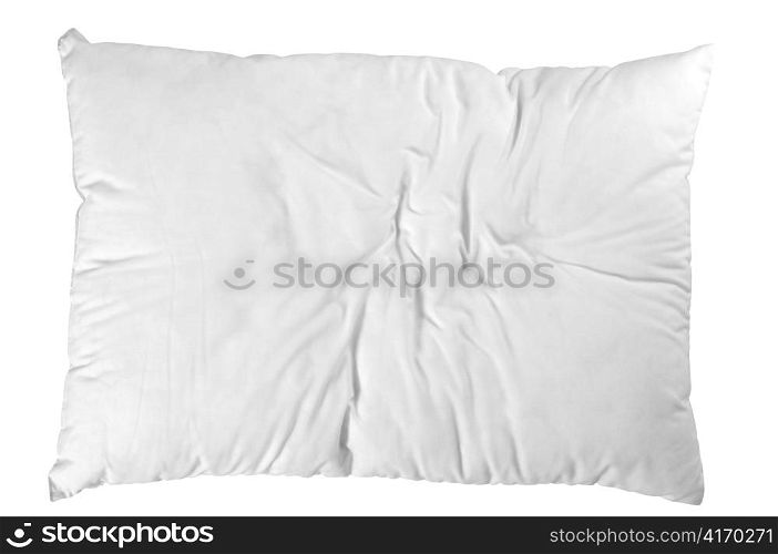 Messy pillow isolated