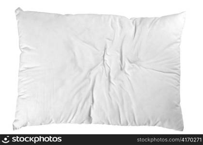 Messy pillow isolated