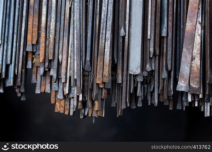 Metal bars as Backdrop and background texture details