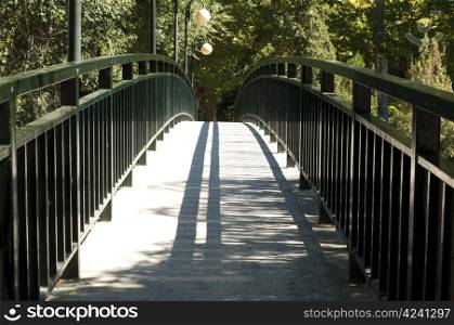 Metal bridge over the river