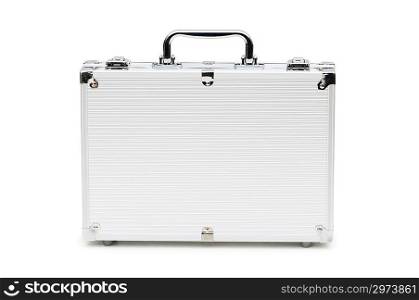 Metal case isolated on the white background