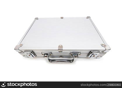 Metal case isolated on the white background