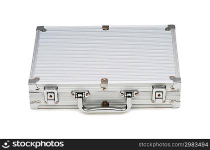 Metal case isolated on the white background