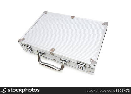 Metal case isolated on the white background