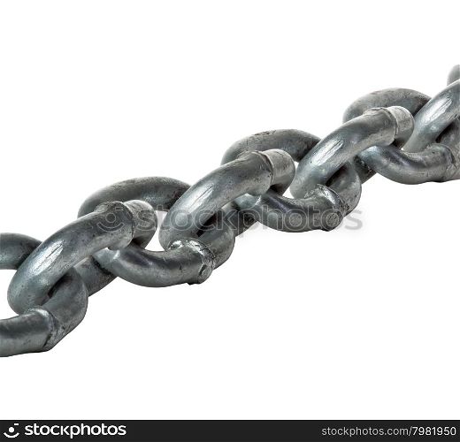 Metal chain isolated on white
