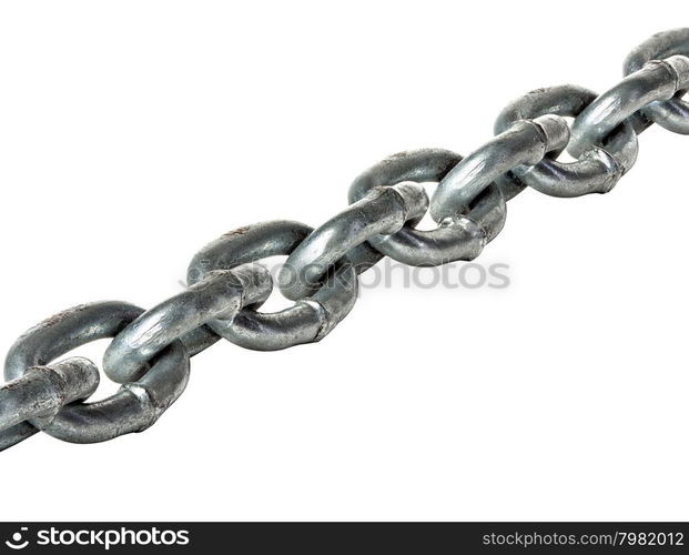 Metal chain isolated on white