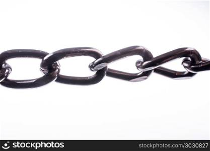 metal chain. metal chain on white background